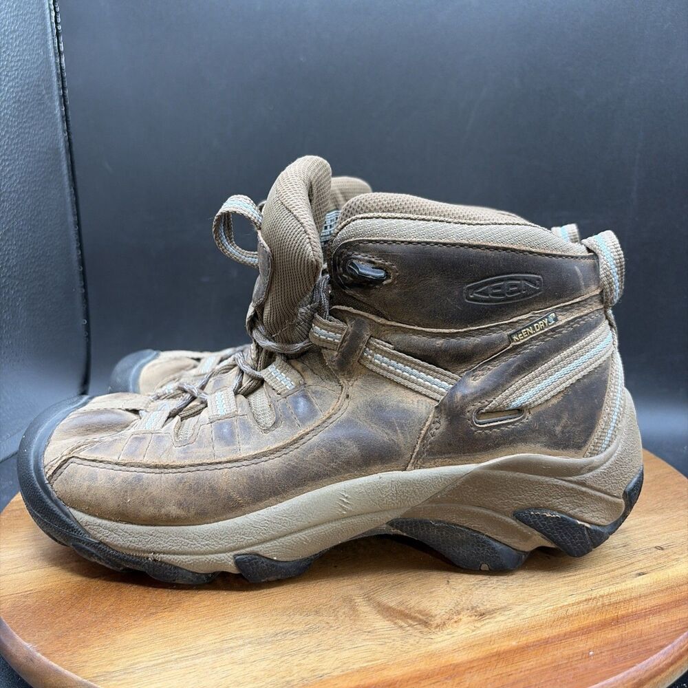 Keen Targhee II Women’s Size 8 Hiking Boots Brown Leather Waterproof 1004114
